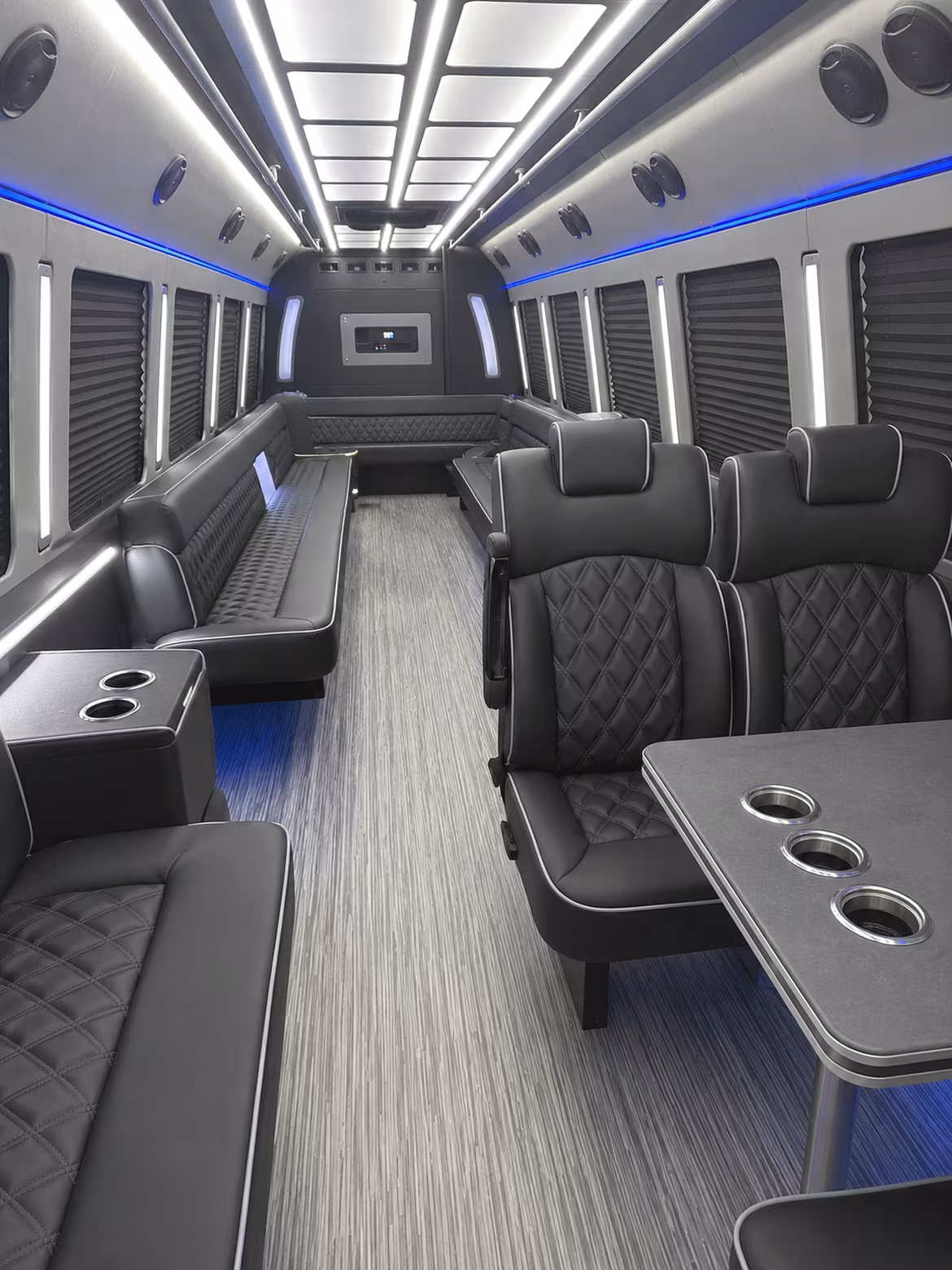 fort pierce 25 passenger party bus inside