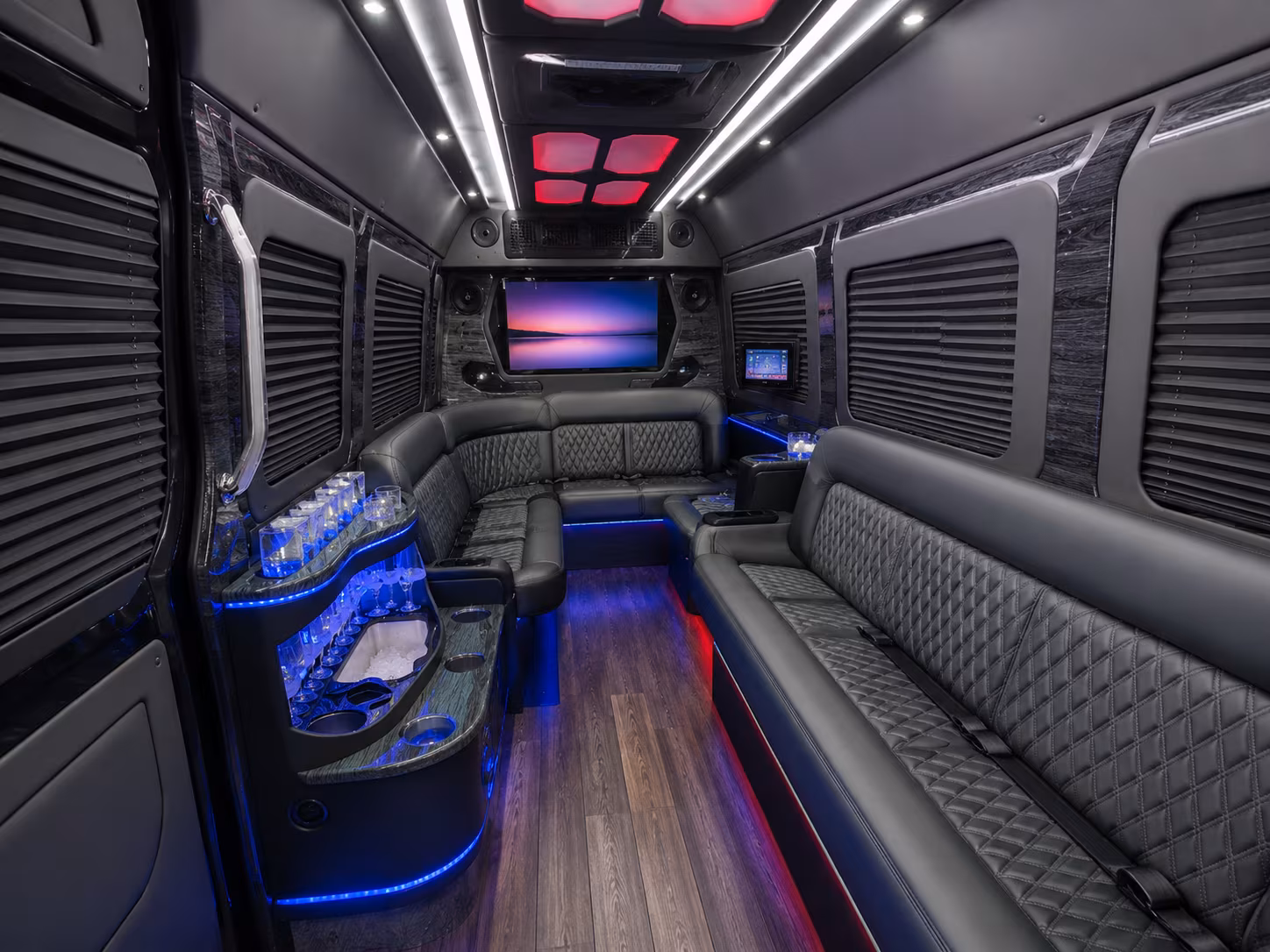 fort pierce 30 passenger party bus interior