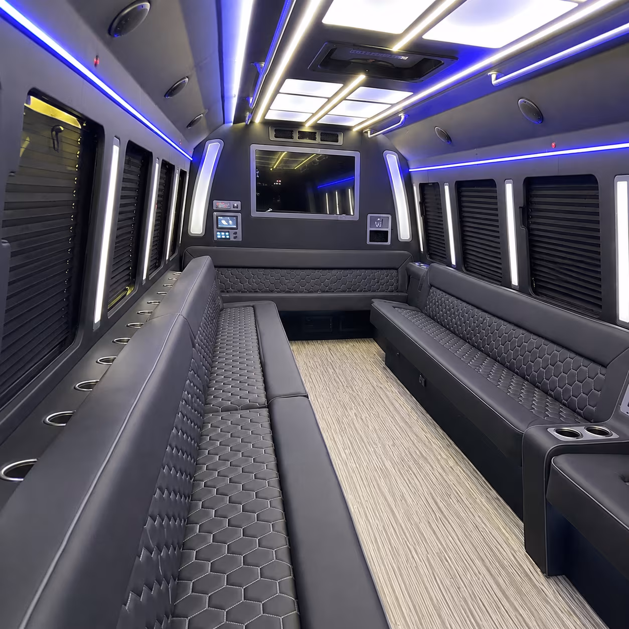 fort pierce 40 passenger party bus inside