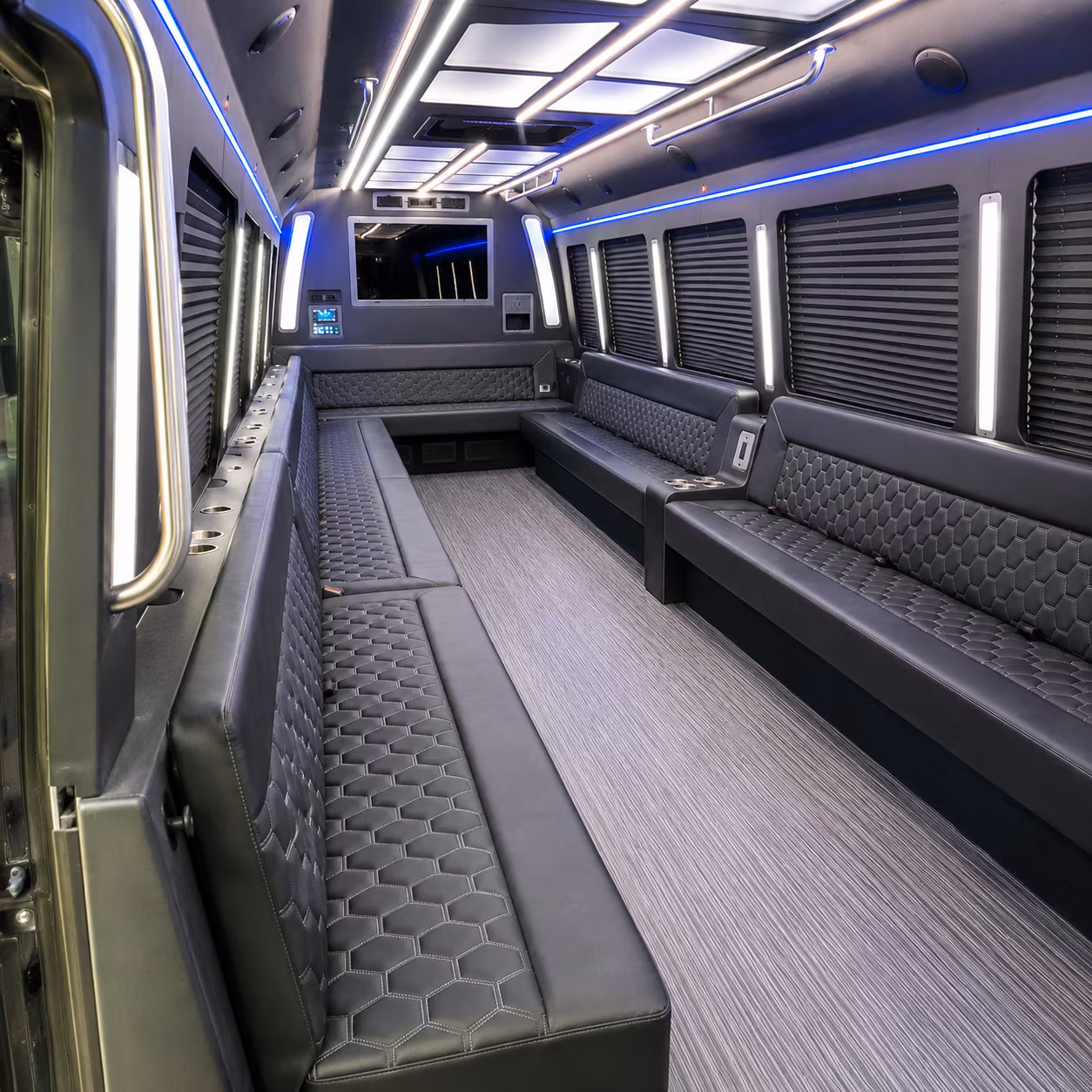 fort pierce 40 passenger party bus interior