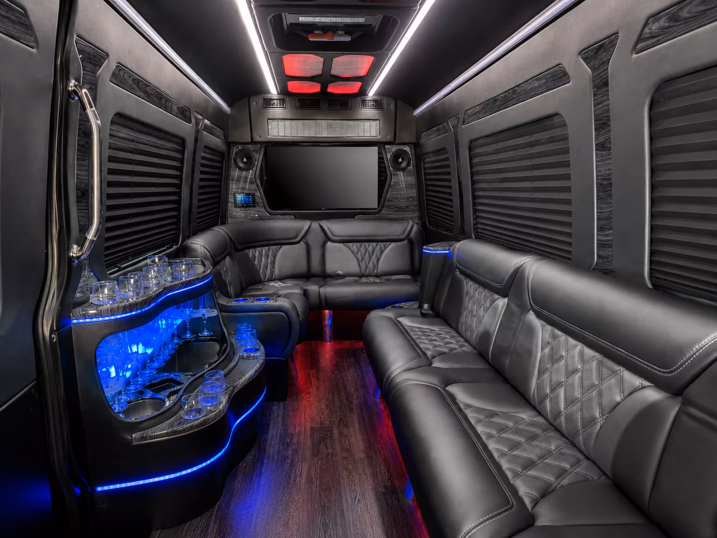 fort pierce 50 passenger party bus interior