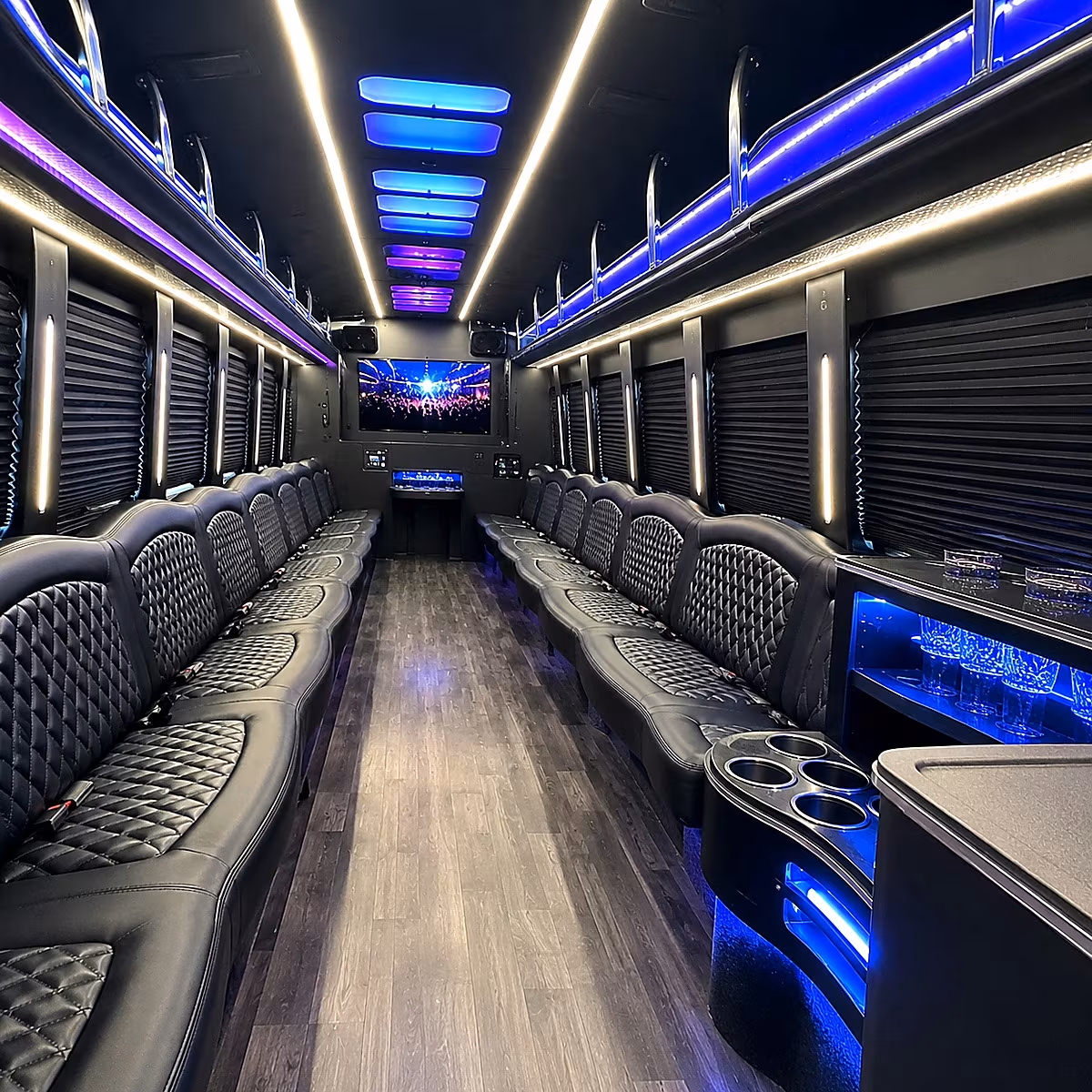 fort pierce party bus rental interior