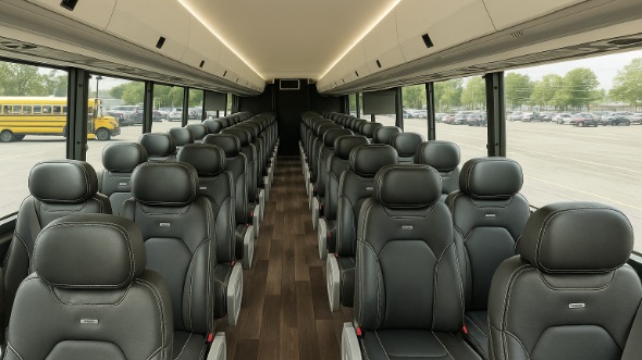 Interior of Charter Bus Company Fort Pierce's 15 Passenger Minibus in Fort Pierce