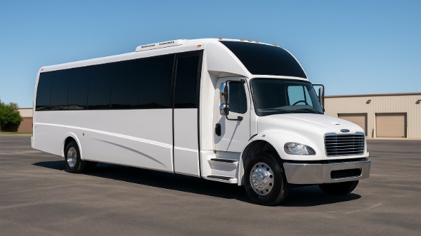 Exterior of Charter Bus Company Jupiter's 15 Passenger Minibus in Jupiter