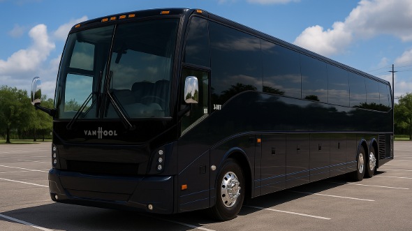 Exterior of Charter Bus Company Fort Pierce's 55 Passenger Charter Bus in Fort Pierce