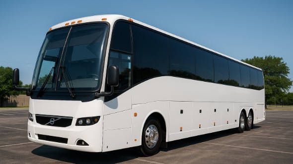 Exterior of Charter Bus Company Fort Pierce's 56 Passenger Charter Bus in Fort Pierce