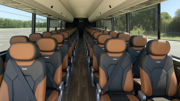 fort pierce 50 passenger charter bus inside
