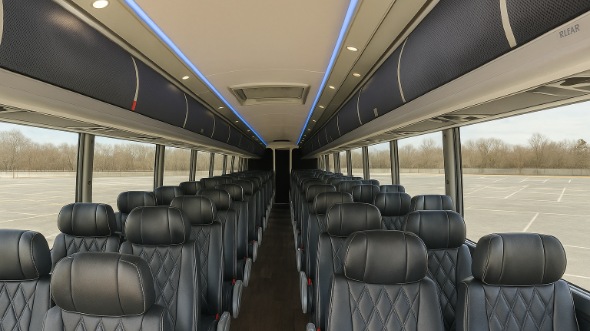 fort pierce 54 passenger charter bus inside