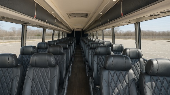 fort pierce 55 passenger charter bus inside