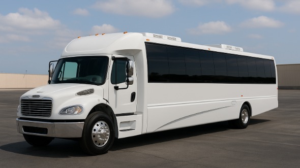 Exterior of Charter Bus Company Fort Pierce's Party Bus in Fort Pierce