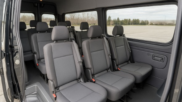 Interior of Charter Bus Company Fort Pierce's Sprinter Van Rental With Driver in Fort Pierce